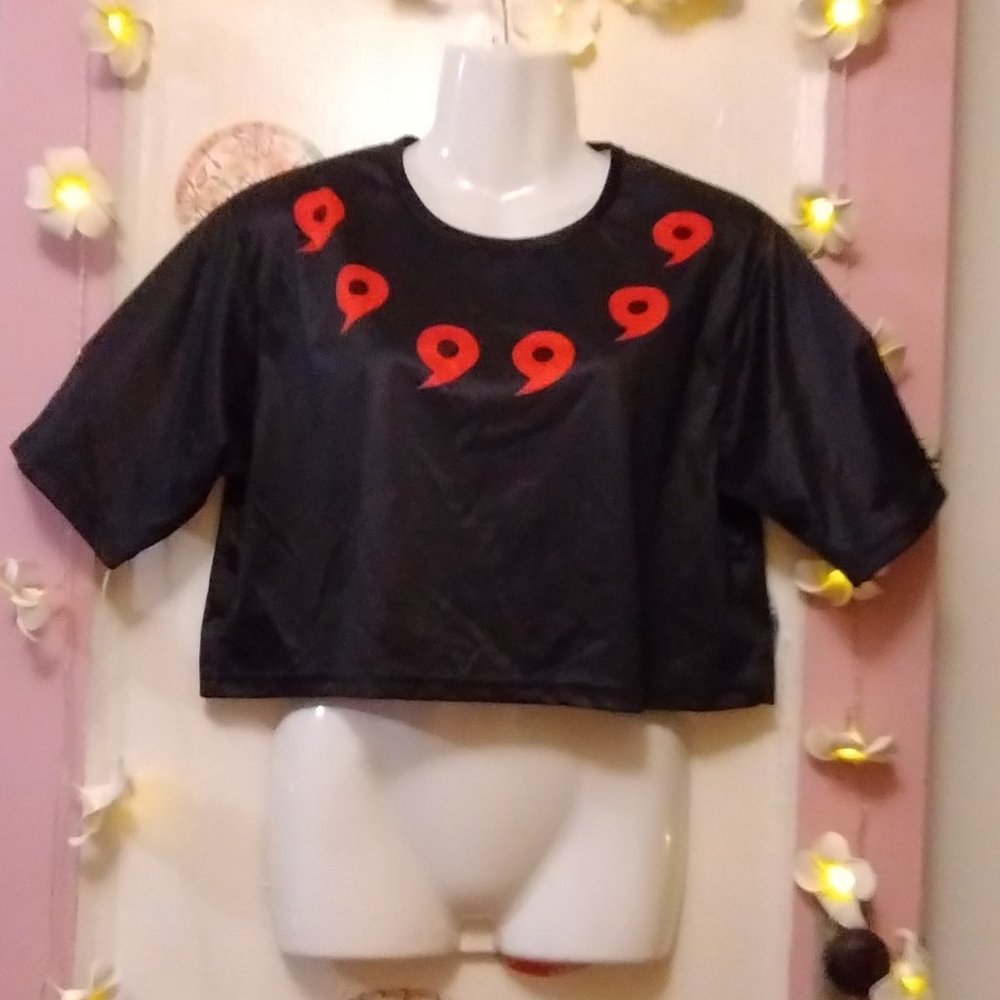 Naruto (L) Sharingan Emblem Crop Top Tee